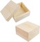 2Pcs Wooden Unfinished Storage Box with Top Lid 4.72" x 4.72" Square Wooden Pine Box DIY Craft Stash Boxes Gift Box for Arts Hobbies and Home Storage